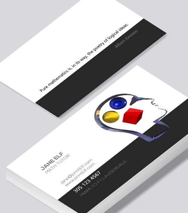  & Modern contemporary business card design - Math Tutor business card