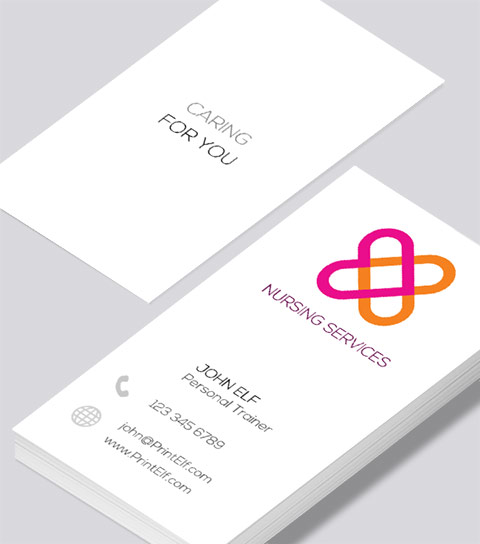 Modern contemporary business card design -Nursing business card