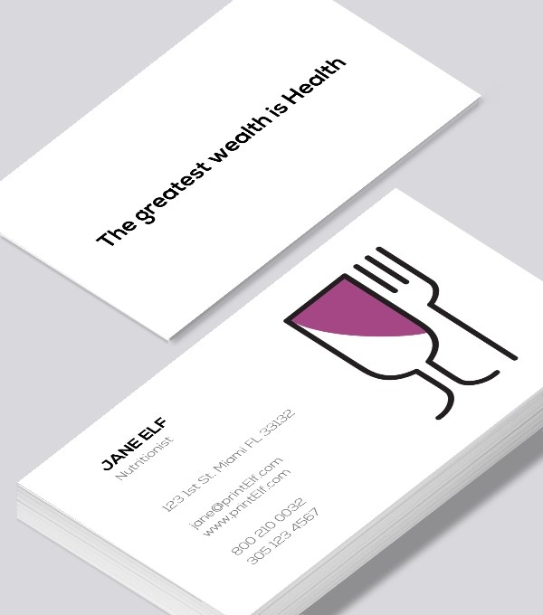  & Modern contemporary business card design - Nutritionist business card