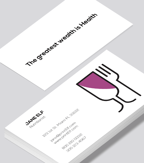 Modern contemporary business card design -Nutritionist business card