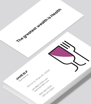 Nutritionist business card