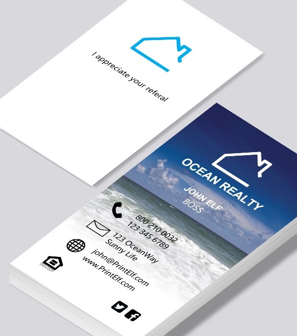  & Modern contemporary business card design - Ocean Realty business card