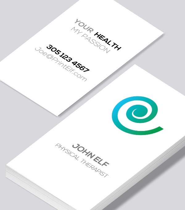  & Modern contemporary business card design - Physical Therapist business card