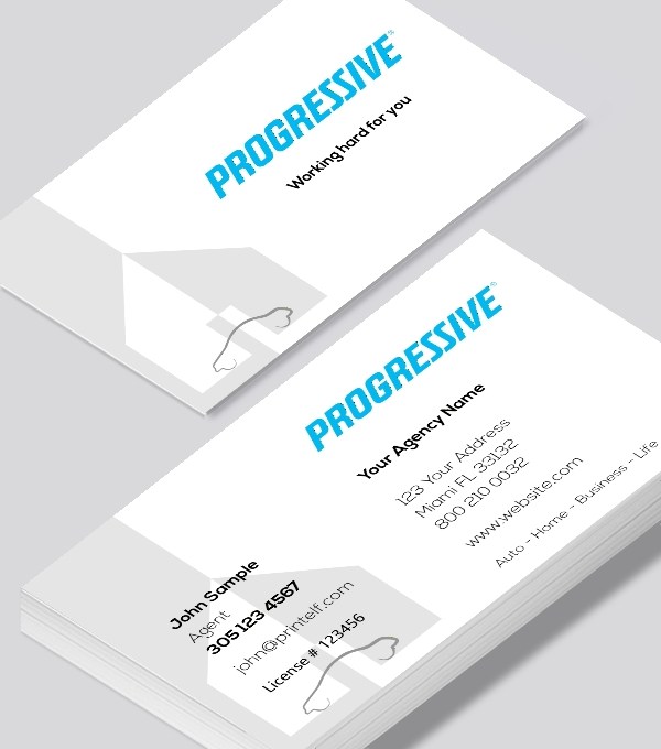  & Modern contemporary business card design - Progressive Agent