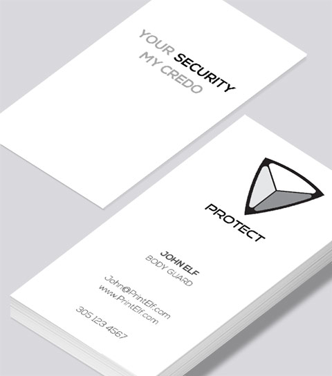 Modern contemporary business card design -Protection -Secure  business card