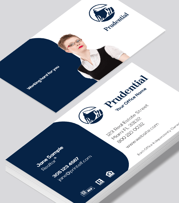 Modern contemporary business card design -Prudential Agent business card