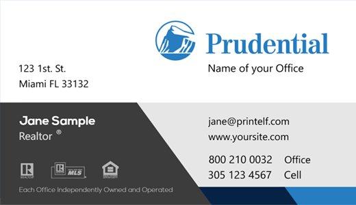 Modern design. Prudential Realtor