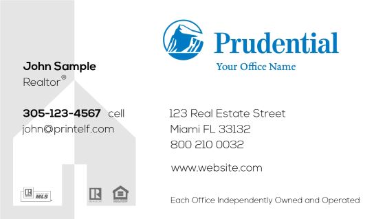 Modern design.Prudential Realtor, Essentual business card for the broker