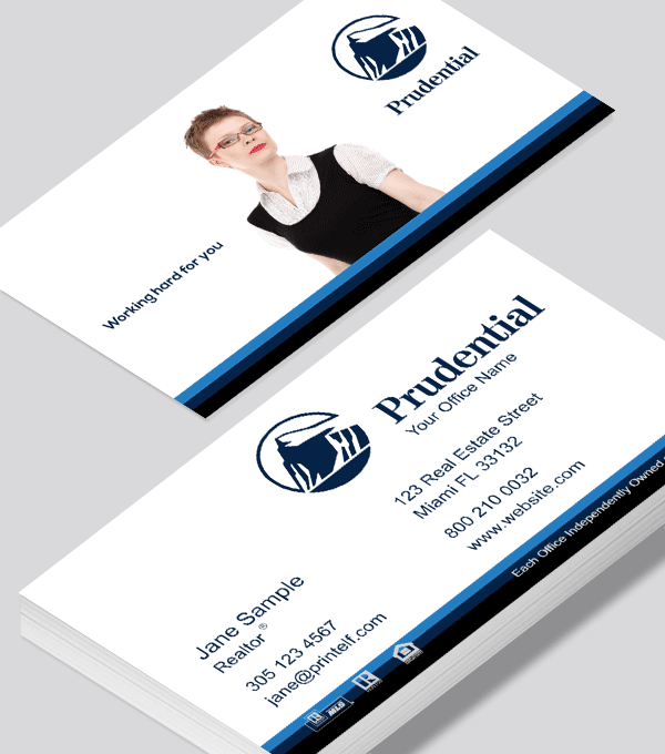 Modern contemporary business card design -Prudential Essential business card