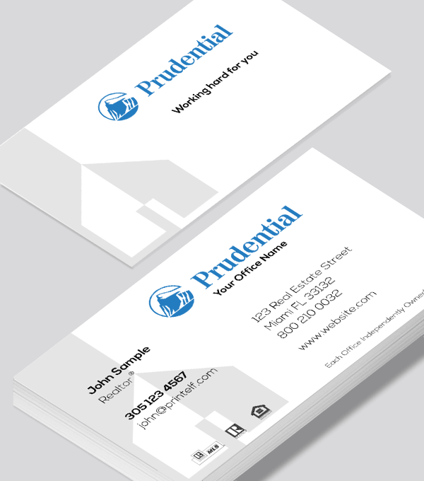 Modern contemporary business card design -Prudential Modern business card