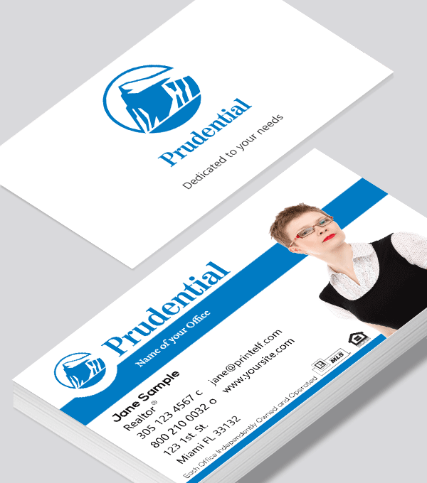 Modern contemporary business card design -Prudential Realtor Specialist business card