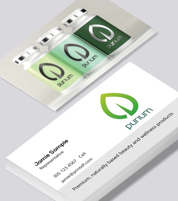 & Modern contemporary business card design - Purium affiliate