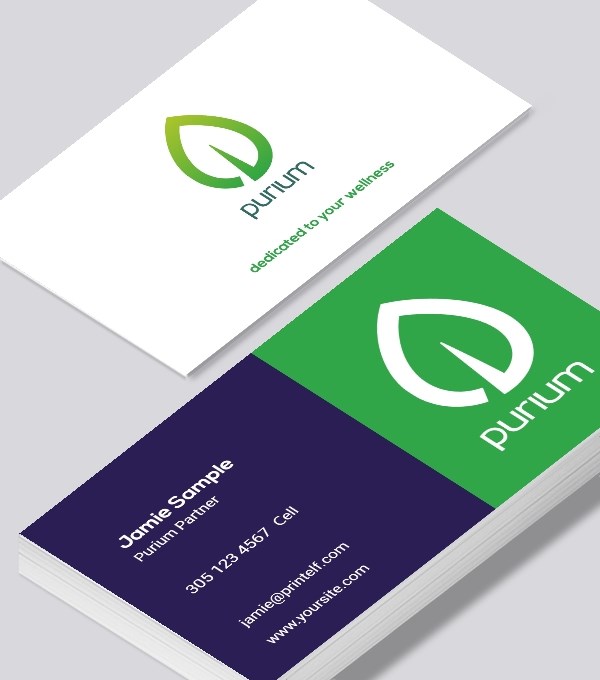  & Modern contemporary business card design - Purium partner