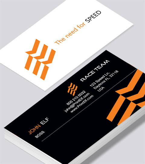 Modern contemporary business card design -Race business card design