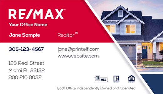 Modern design. Remax Real estate business cards