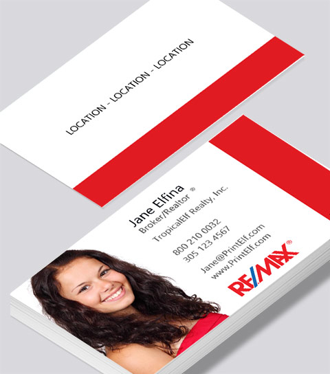 Modern contemporary business card design -Remax Photo business card