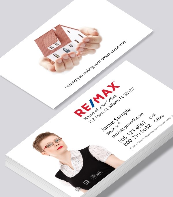  & Modern contemporary business card design - ReMax Realtor business card with house