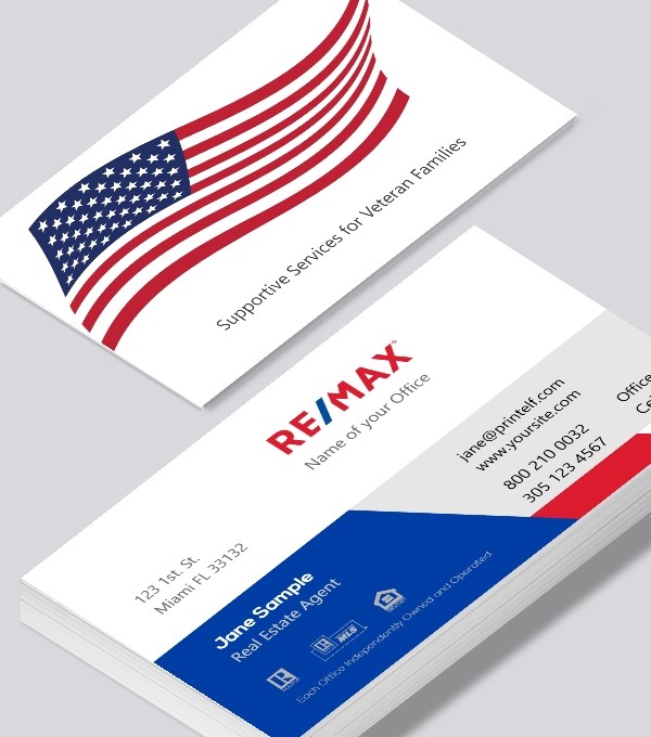  & Modern contemporary business card design - ReMax Realtor Veterans business card