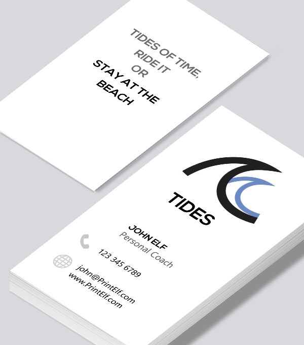  & Modern contemporary business card design - Personal Coach Tides business card