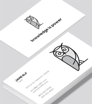 Tutor business card