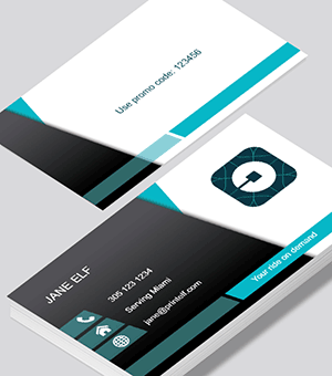 Uber business card dark light