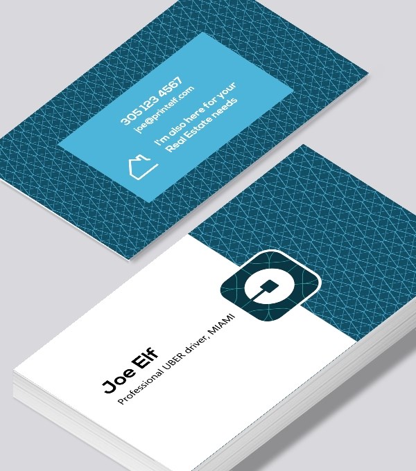  & Modern contemporary business card design - Uber business card