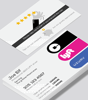 Lyft business card modern
