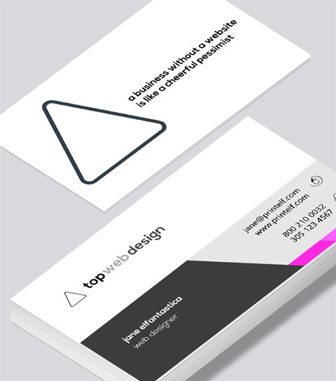 Modern contemporary business card design -Web Designer business card