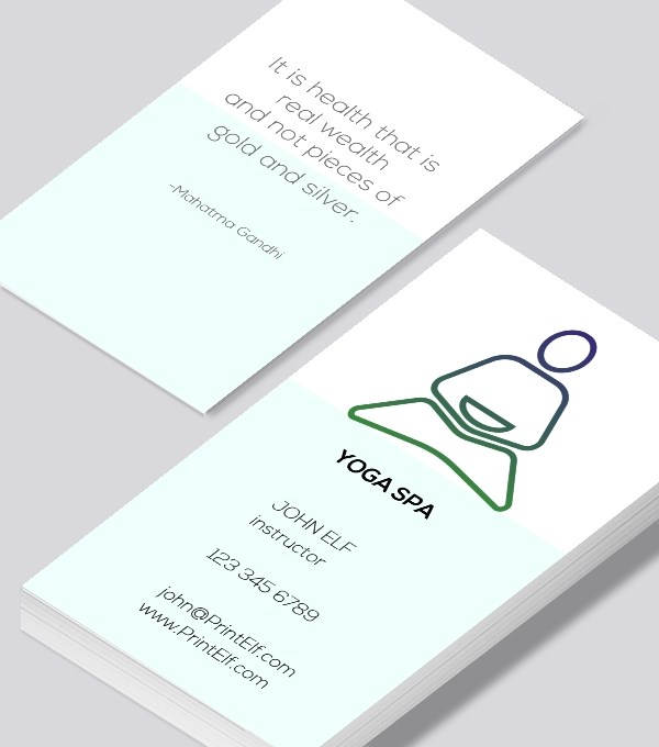  & Modern contemporary business card design - Yoga Spa, Teacher business card
