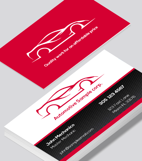 car service business card