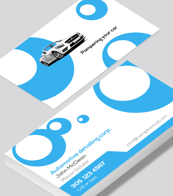 automotive detailer business card