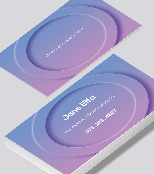Beauty salon business card