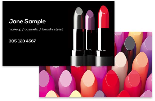 Beauty stylist business card