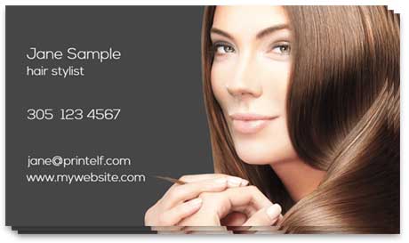 Hair cutting stylist business card