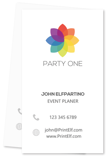Party planning business card