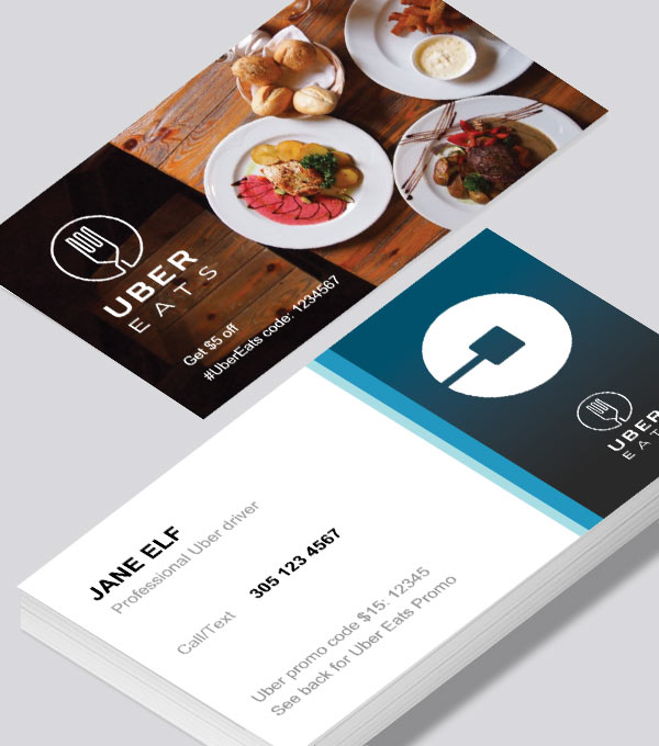 Uber eats business card